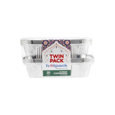 Aluminium Container + Lid Twin Pack