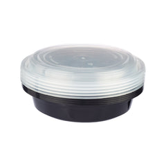 Black Base  Round Corrugated Container With Lid