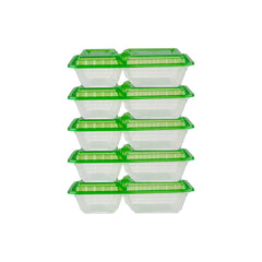 Clear Microwavable Container with color Lids