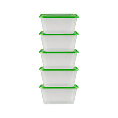 Clear Microwavable Rectangle Container with color Lids