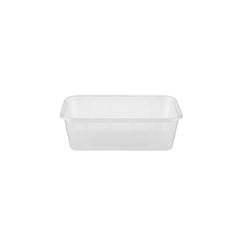 Clear Microwavable Rectan Container with color Lids