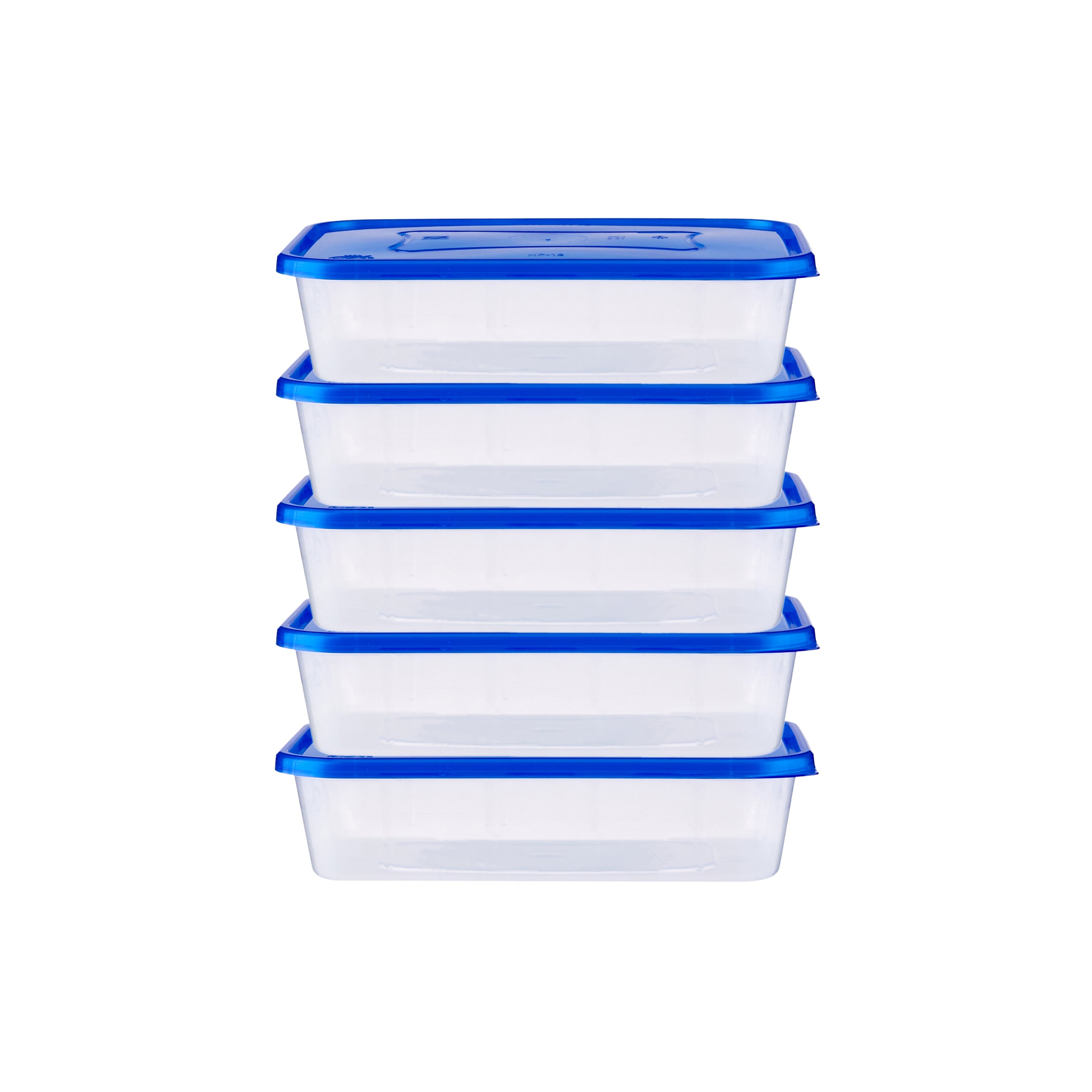 Clear Microwavable Rectangular Container with color Lids
