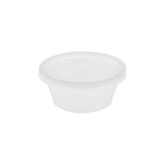 Clear Round Microwavable Portion Cup With Lid
