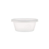 Clear Round Microwavable Portion Cup With Lid