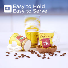 1000 قطعة 7 أوقية أكواب ورقية مطبوعة أحادية الجدار بمقبض