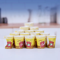 1000 قطعة 7 أوقية أكواب ورقية مطبوعة أحادية الجدار بمقبض