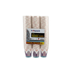 150 قطعة من أكواب ورقية متينة بجدار واحد 6.5 أونصة بتصميم رمضان