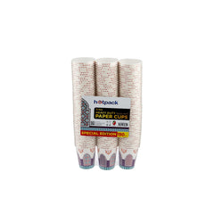 150 قطعة من أكواب ورقية متينة بجدار واحد 6.5 أونصة بتصميم رمضان