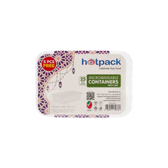 Hotpack Microwave Container 500ML 25PCS (4+1FREE)