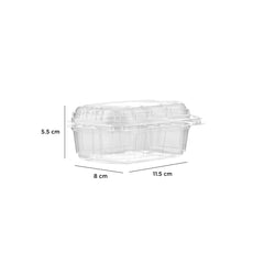 Clear PET Punnet Hinged Container