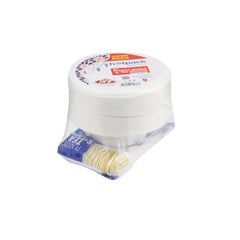 HOTPACK PLASTIC BOWL 8OZ 50PCS+ TEA SPOON WHITE 50PCS SPECIAL OFFER