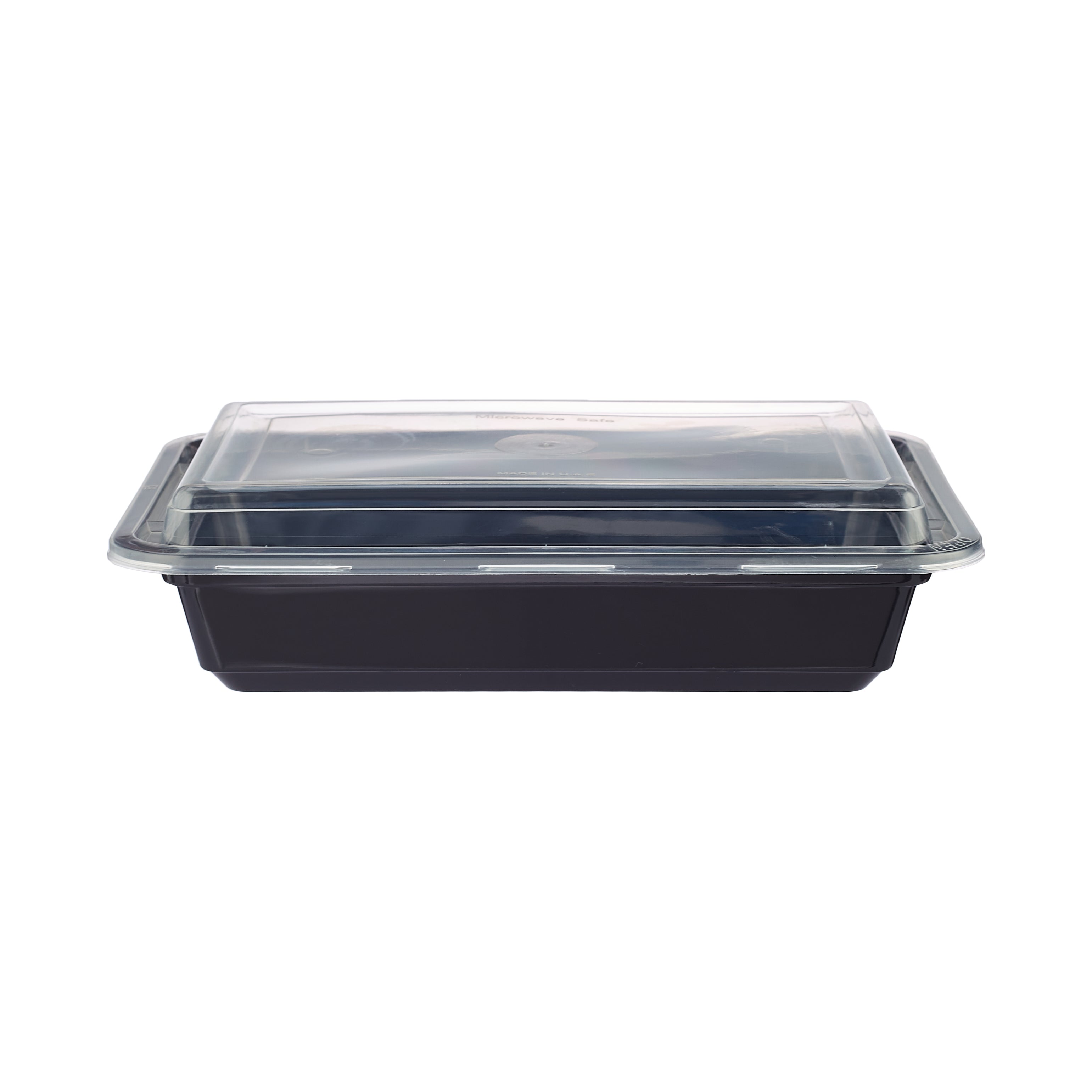 Black Base Rectangular Container With Lid