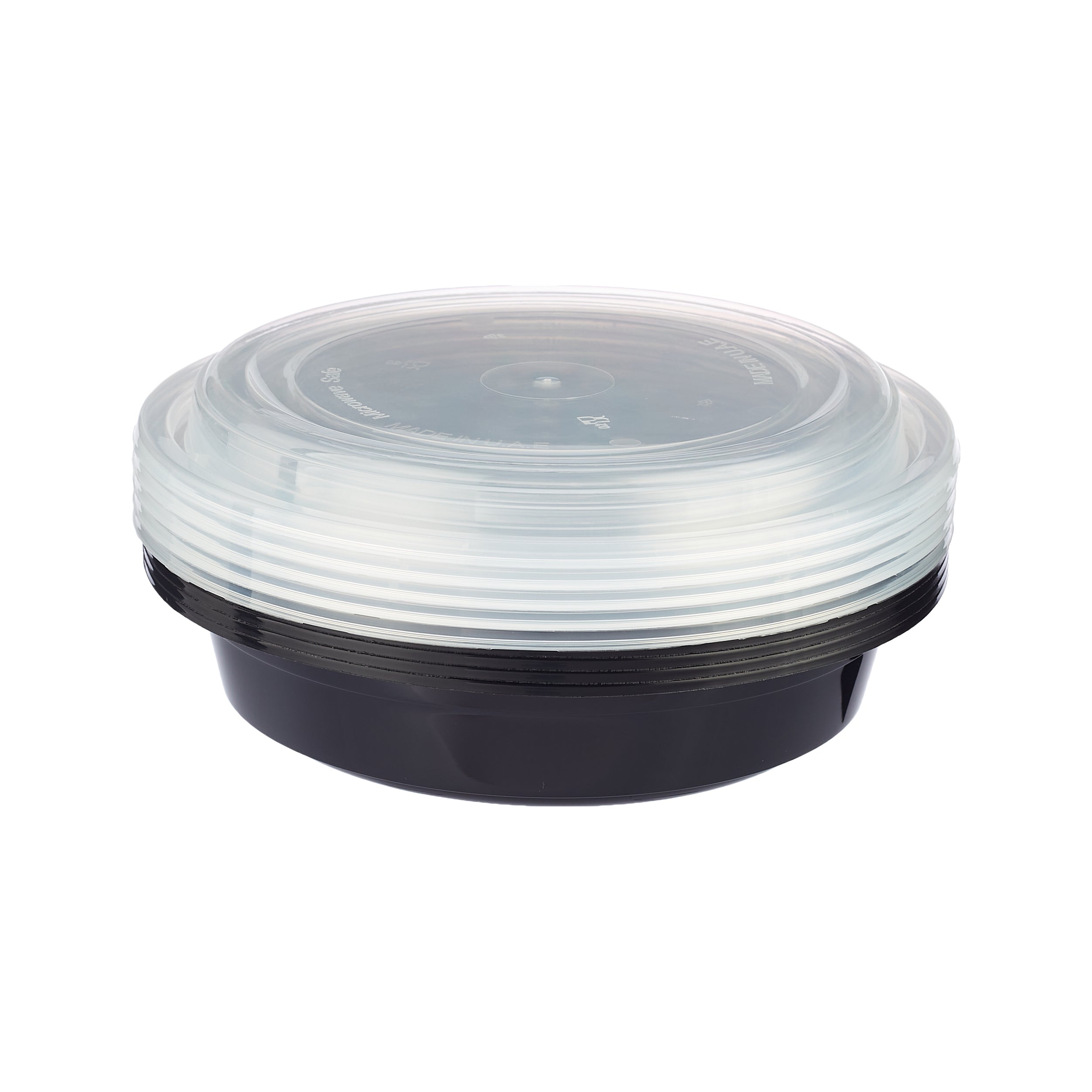 Black Base Round Container With Lid