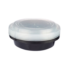 Black Base Round Container With Lid