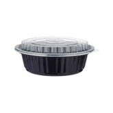 Black Base Round Container with Lids