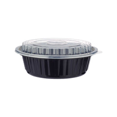 Black Base Round Container with Lids