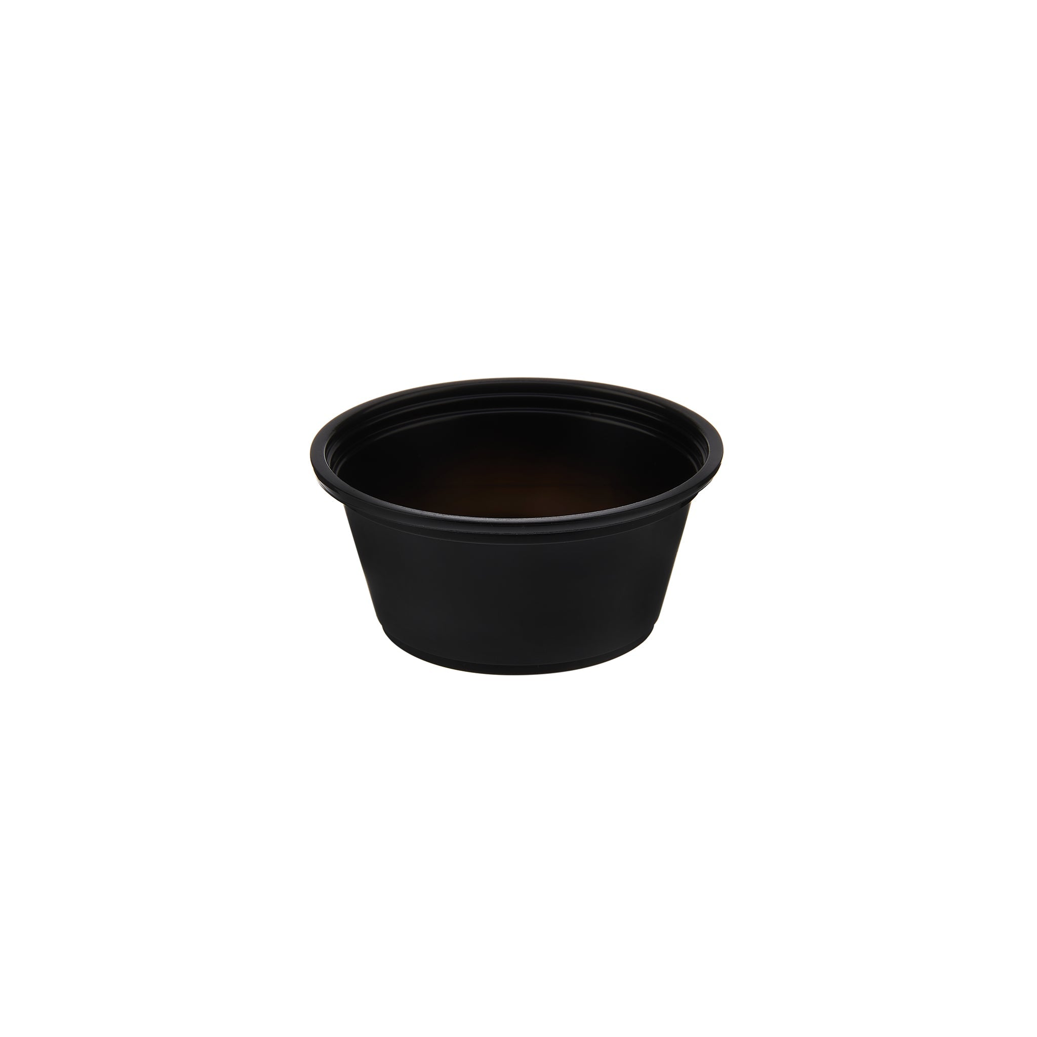 Black Portion Cup With Clear Lid
