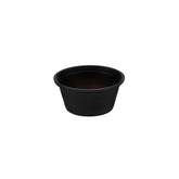 Black Portion Cup With Clear Lid