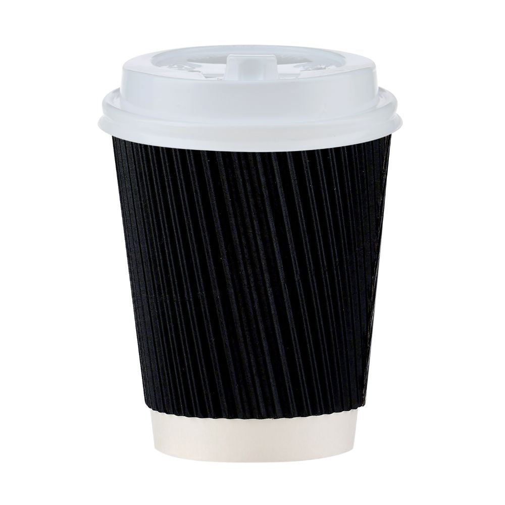 Black Ripple Paper Cups