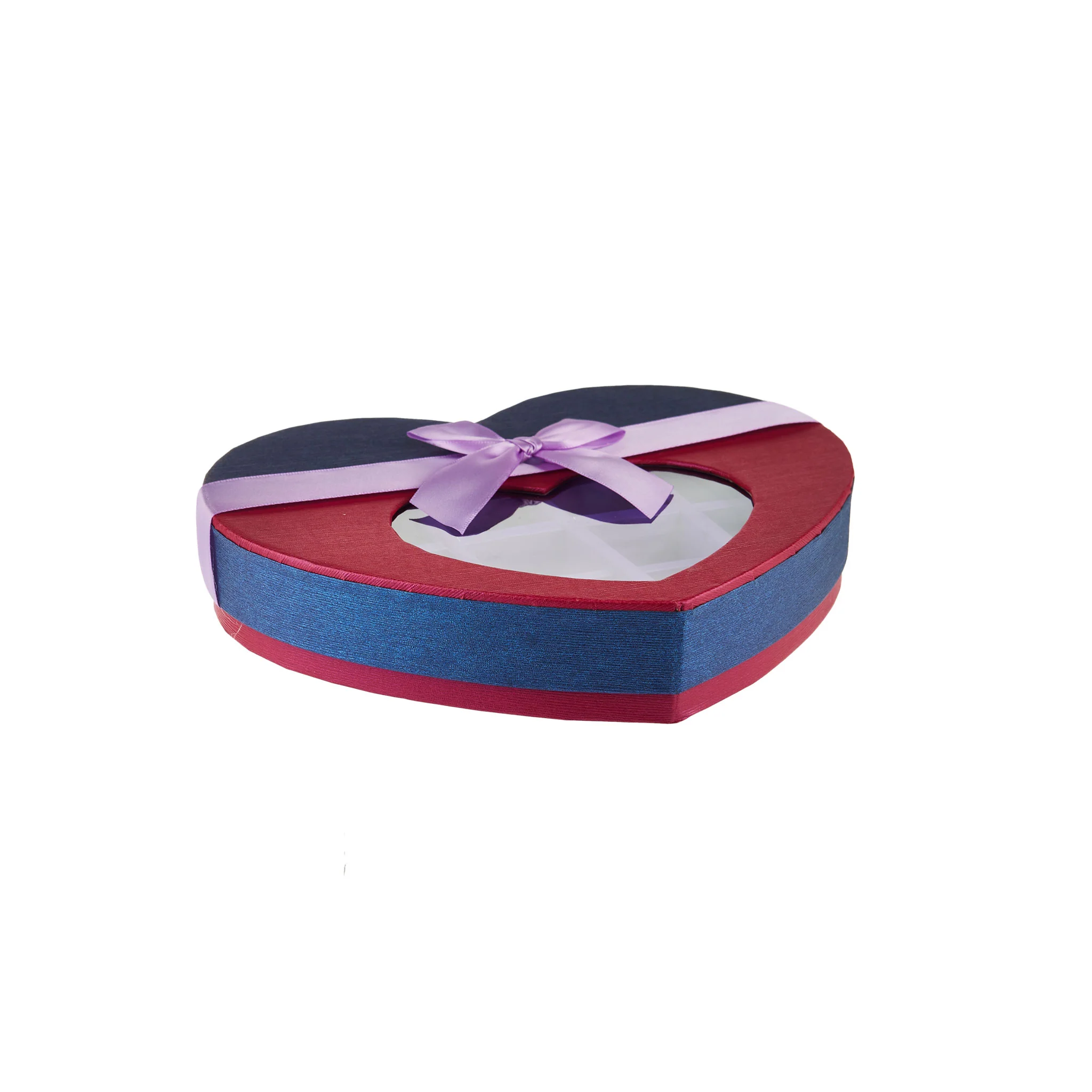 Gift Box Heart Shape 21 Portions Purple