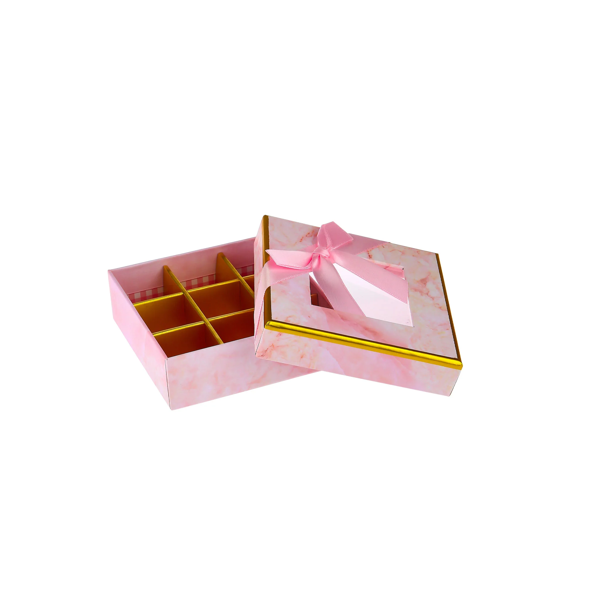 Gift Box Square 9 Portions  Pink