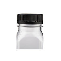Plastic Square Bottle With Black Cap