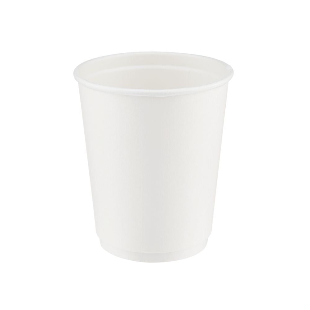 White Double Wall Paper Cups with Lid