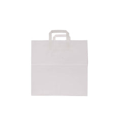 White Paper Bag with Flat Handle