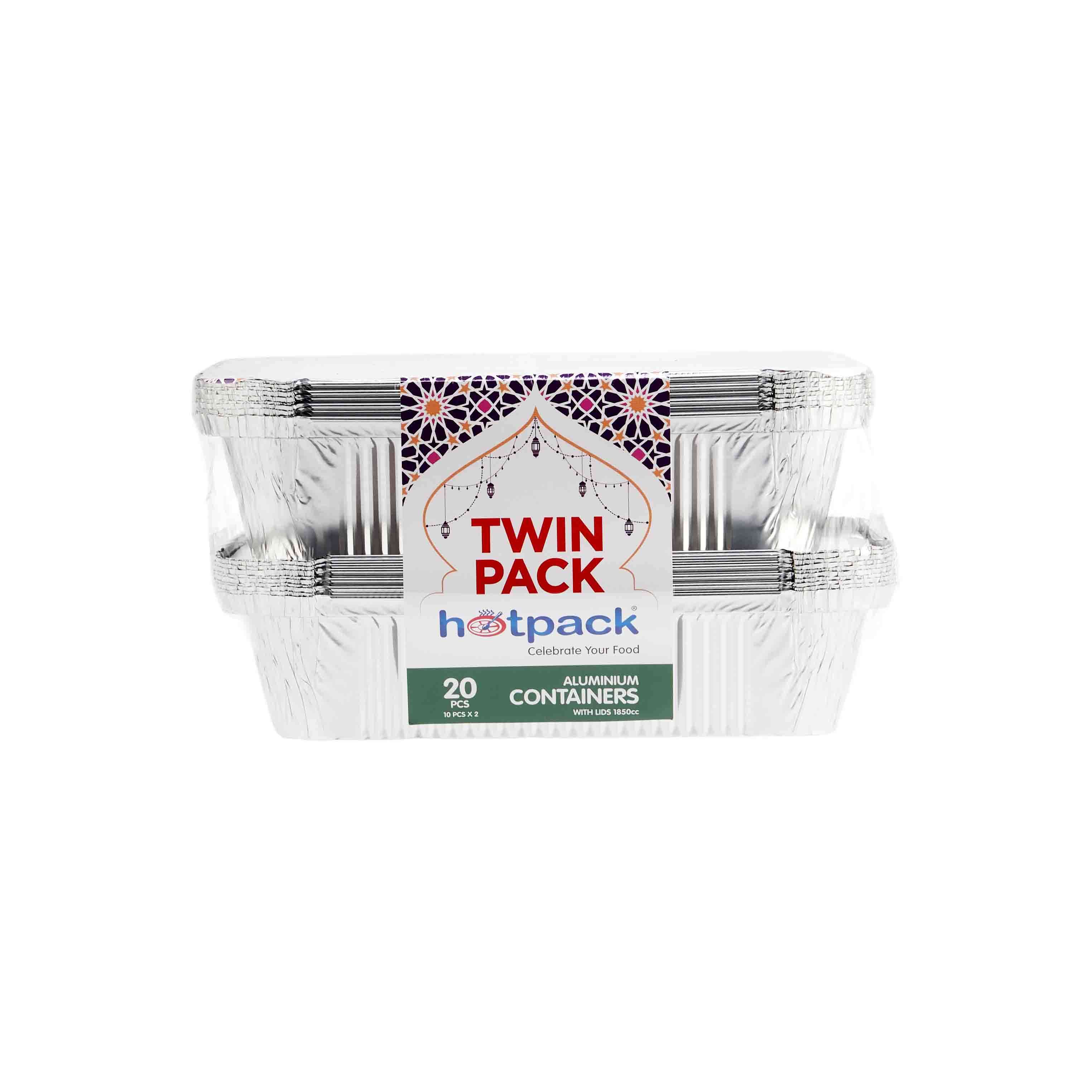 Aluminium Container  + Lid Twin Pack