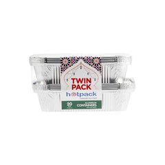 Aluminium Container  + Lid Twin Pack