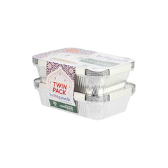 Aluminium Container 83185 + Lid Twin Pack