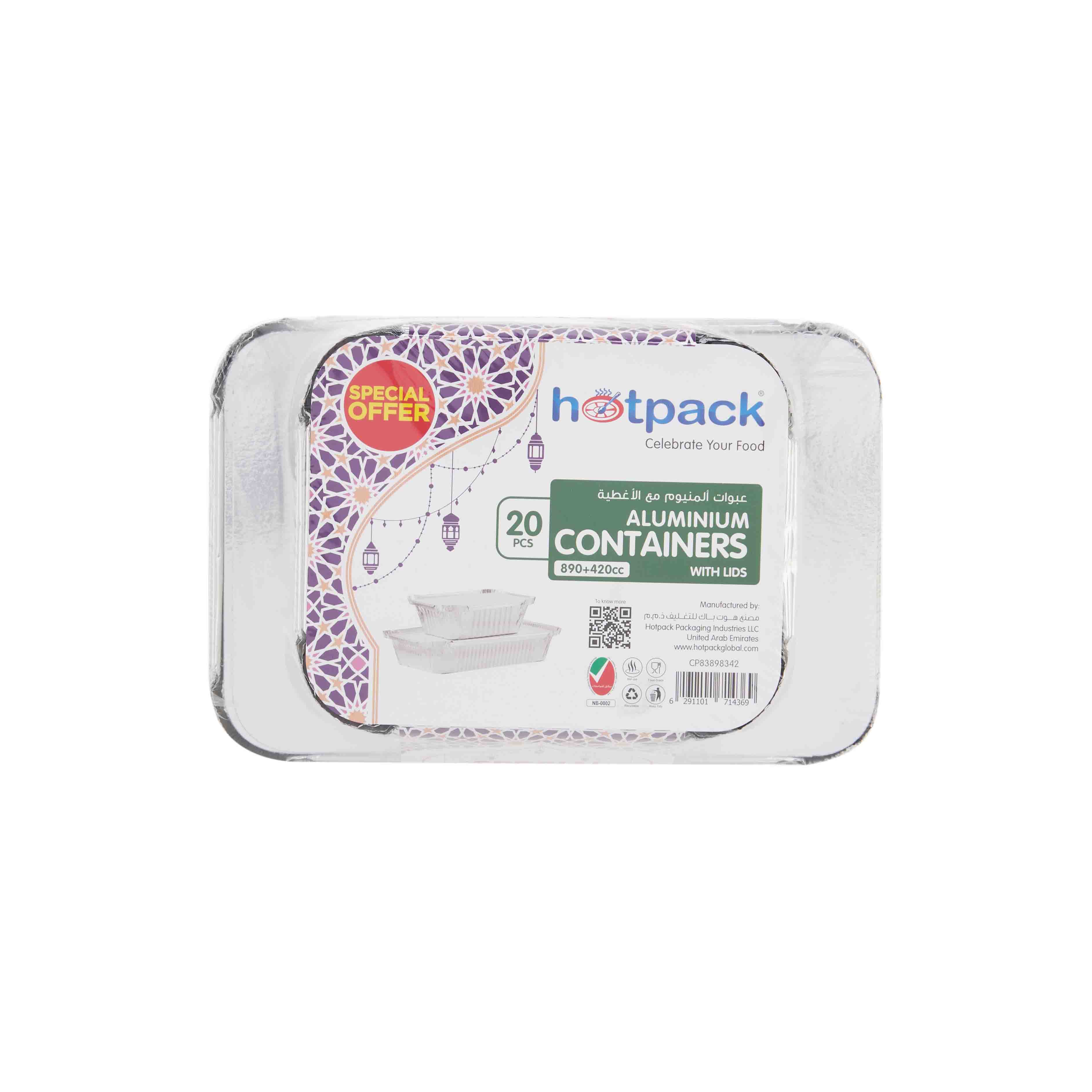 Aluminium Containers pack