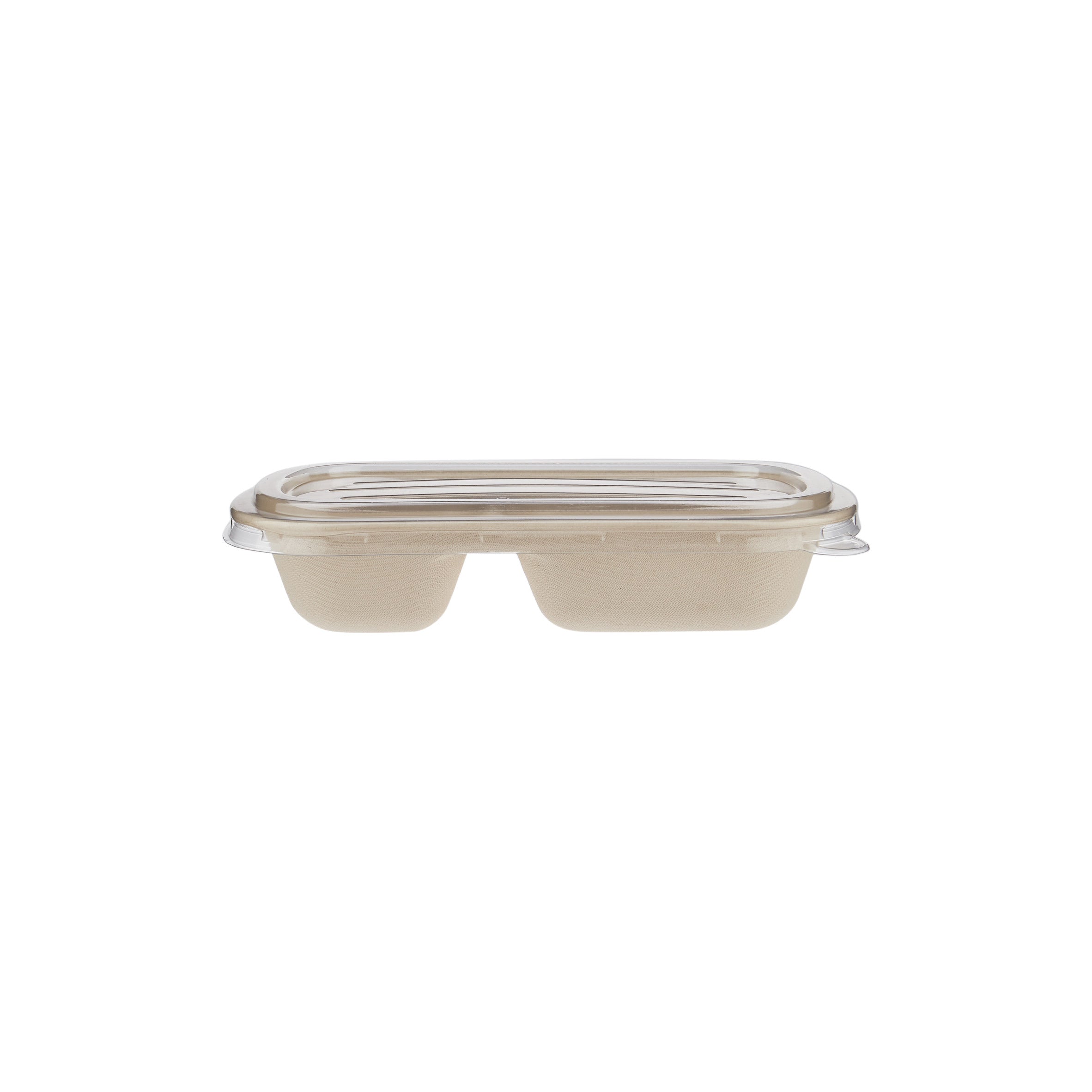 Bio Degradable 2 Compartment Rectangle Container