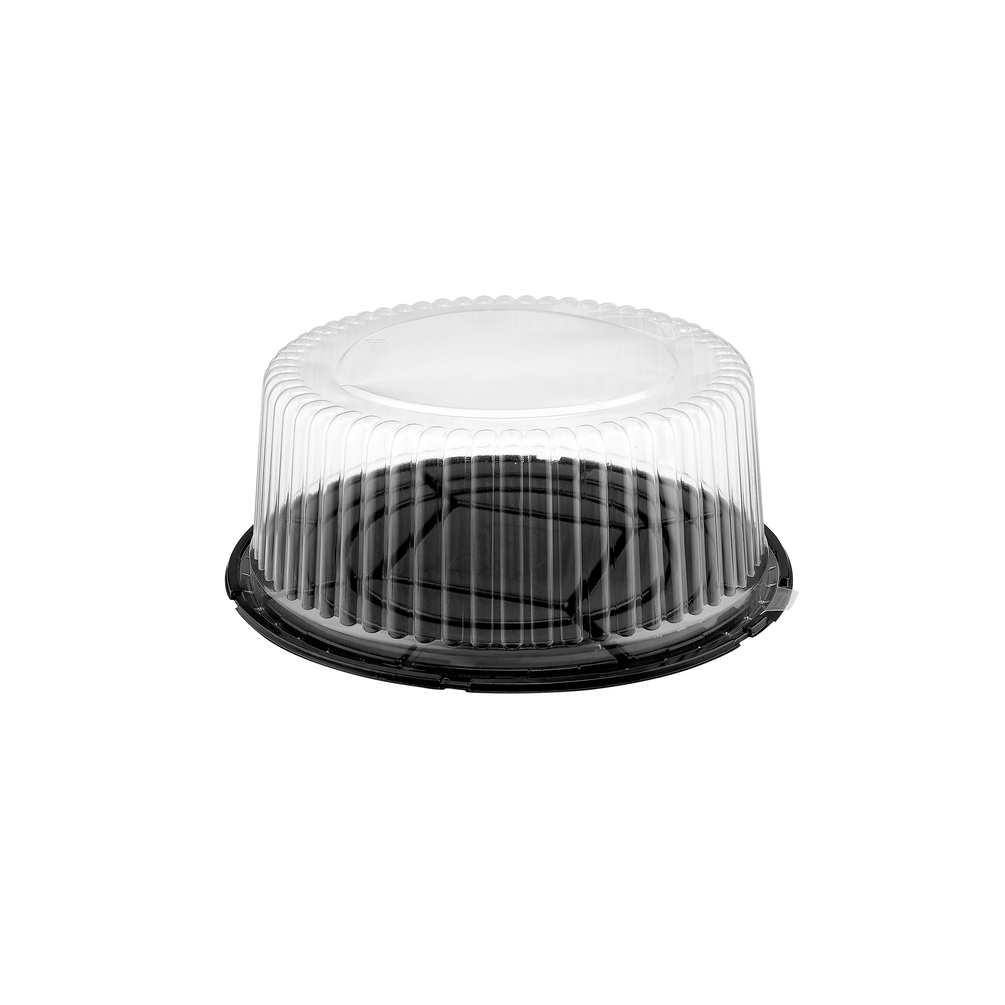 Black Base Cake Container -clear lid