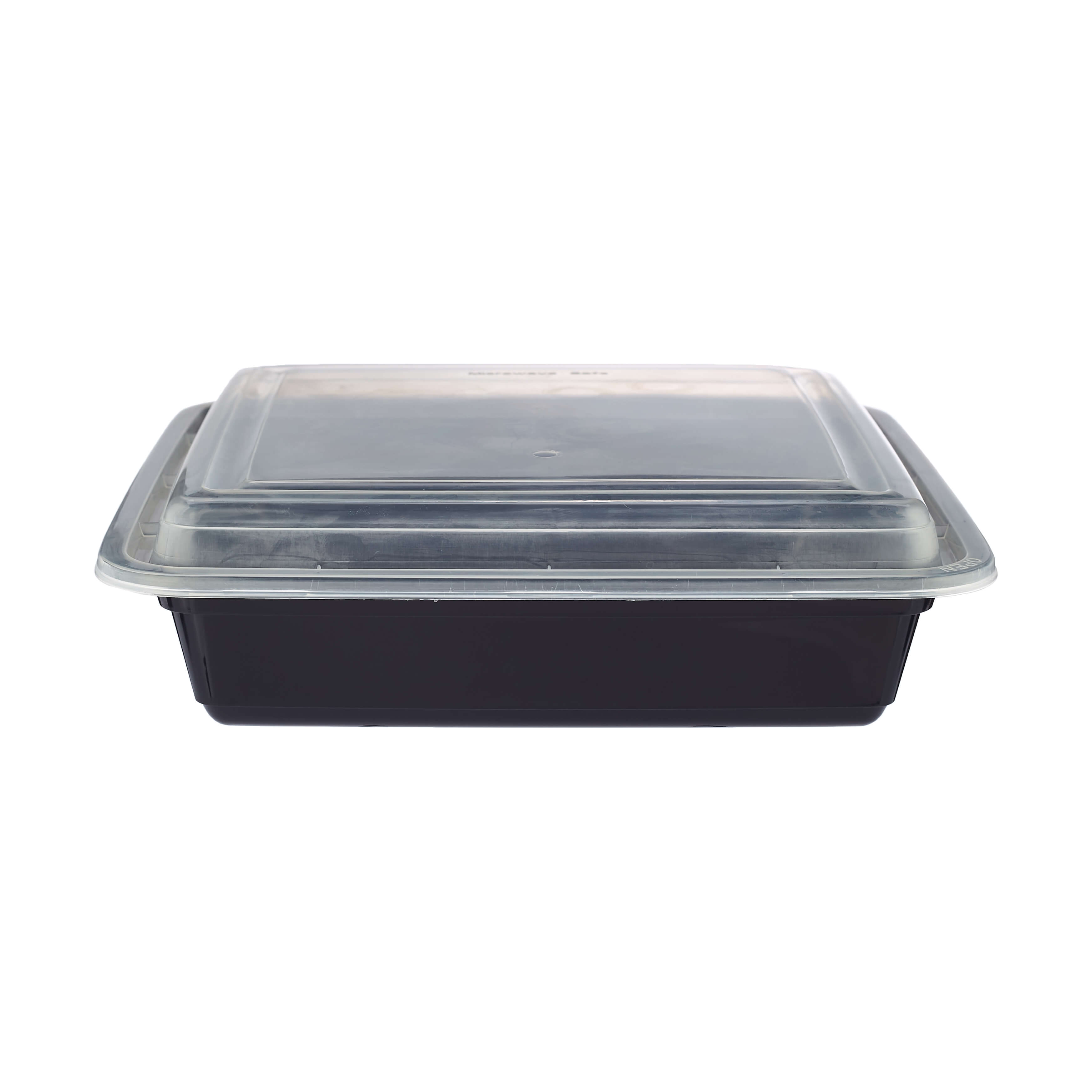 Black Base Rectangular Container With Lid