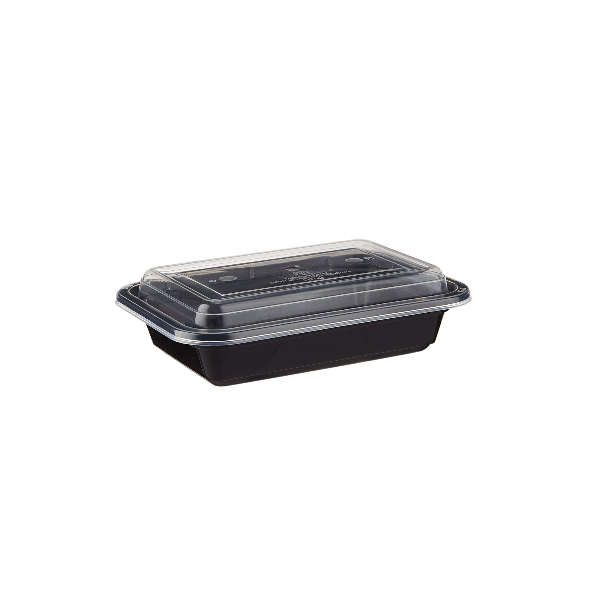 Black Base Rectangular Container With Lid