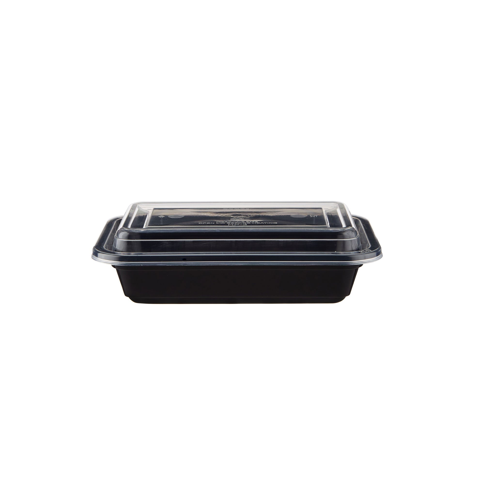 Black Base Rectangular Container With Lid