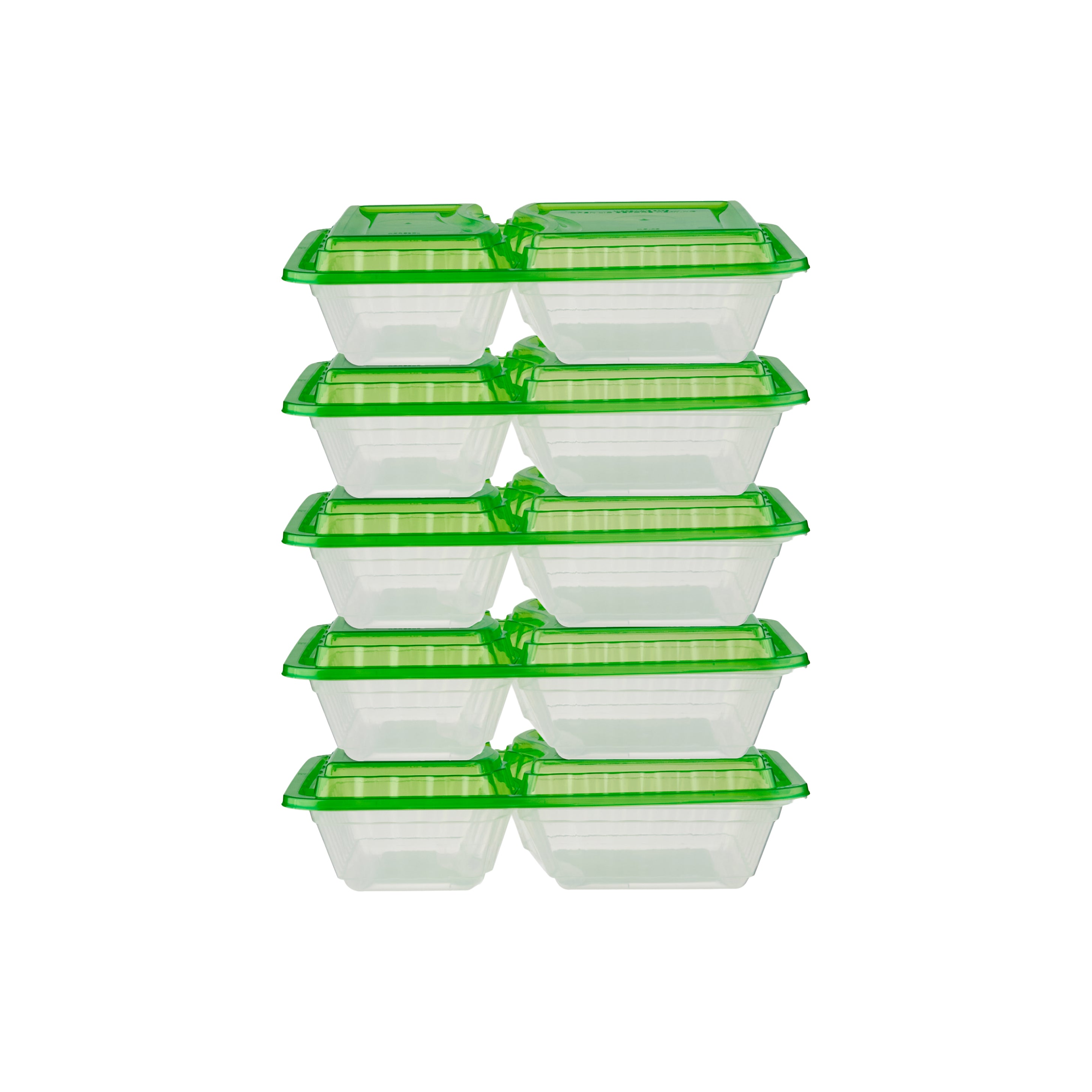 Clear Microwavable Container with color Lids