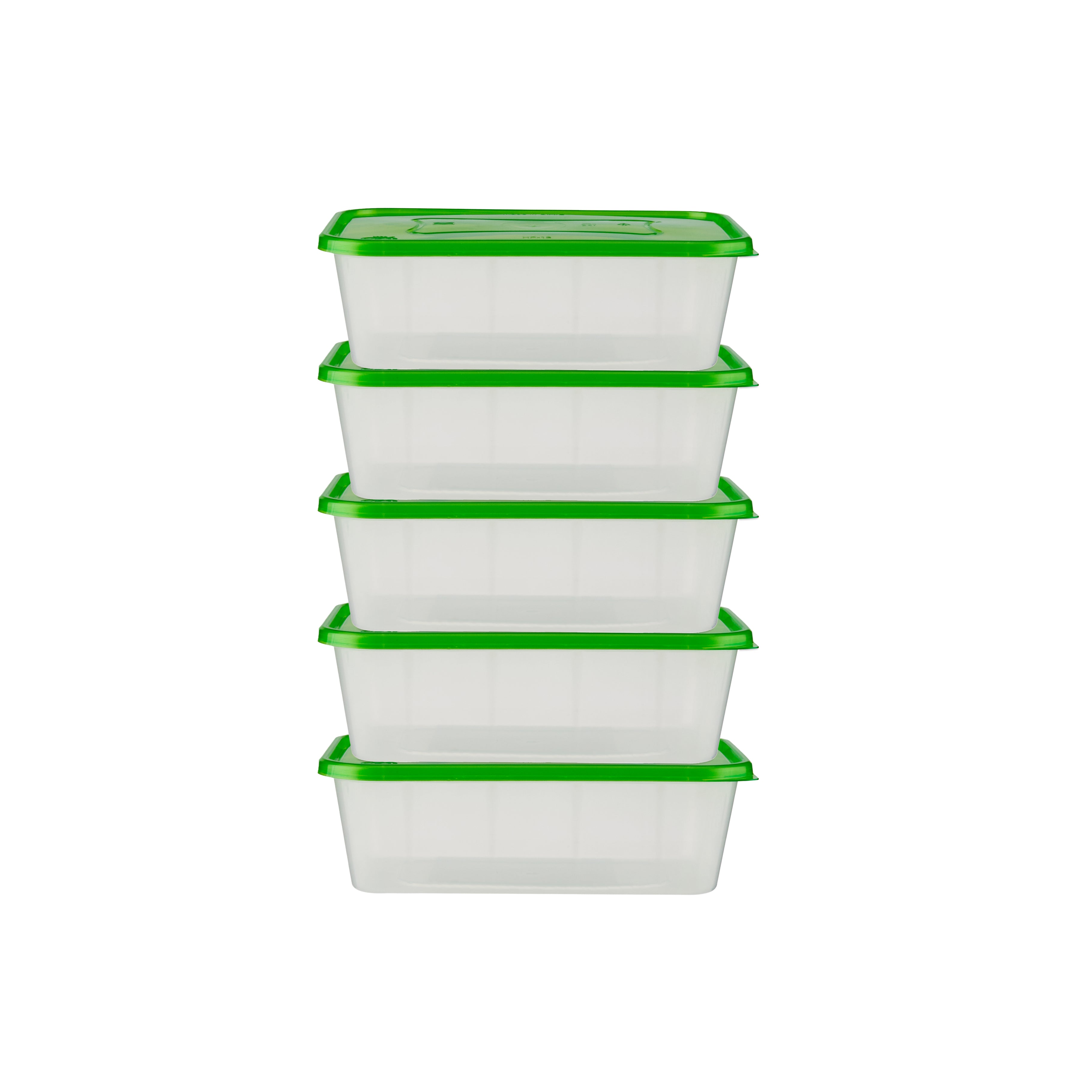 Clear Microwavable Rectan Container with color Lids