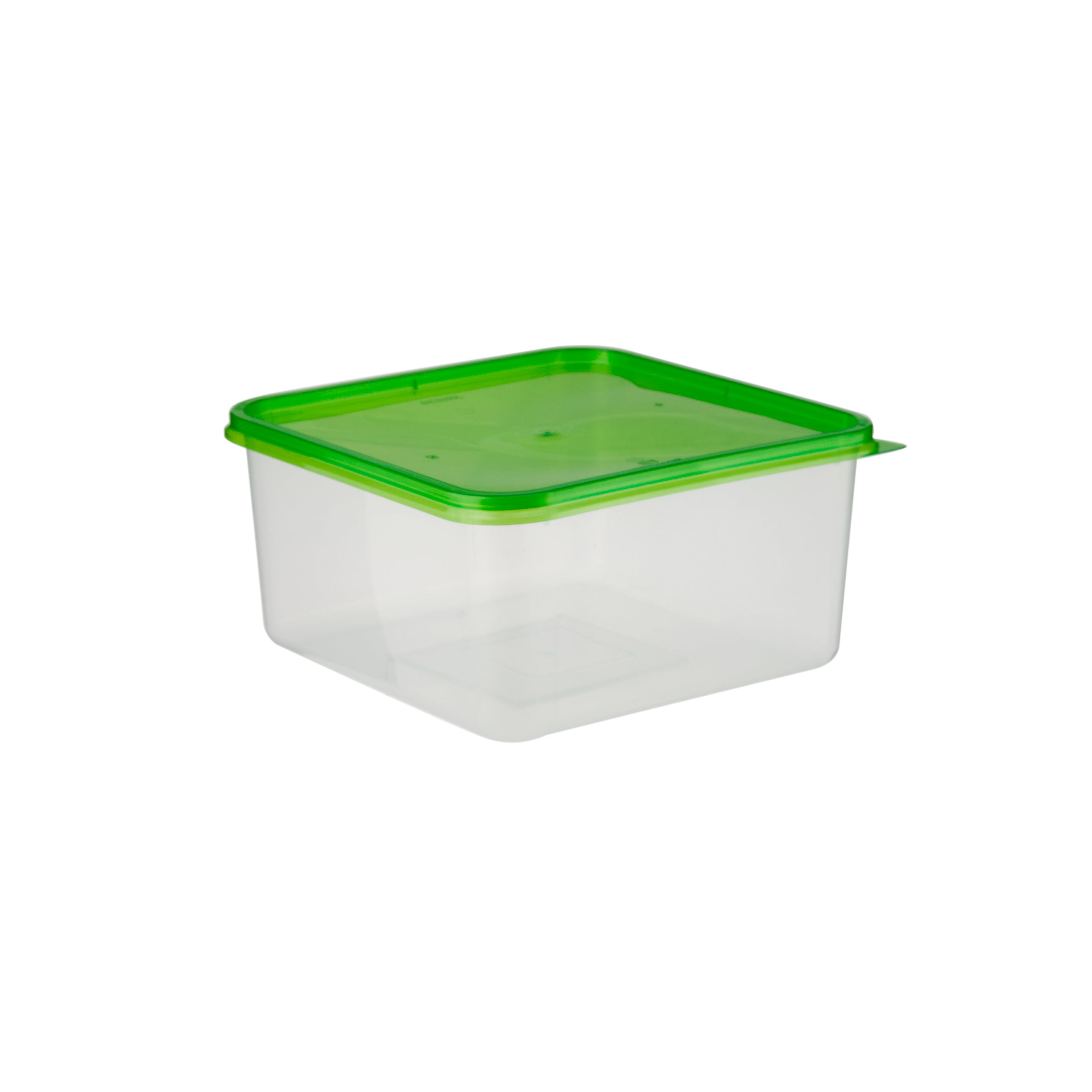 Clear Microwavable Rectangular Container with color Lids