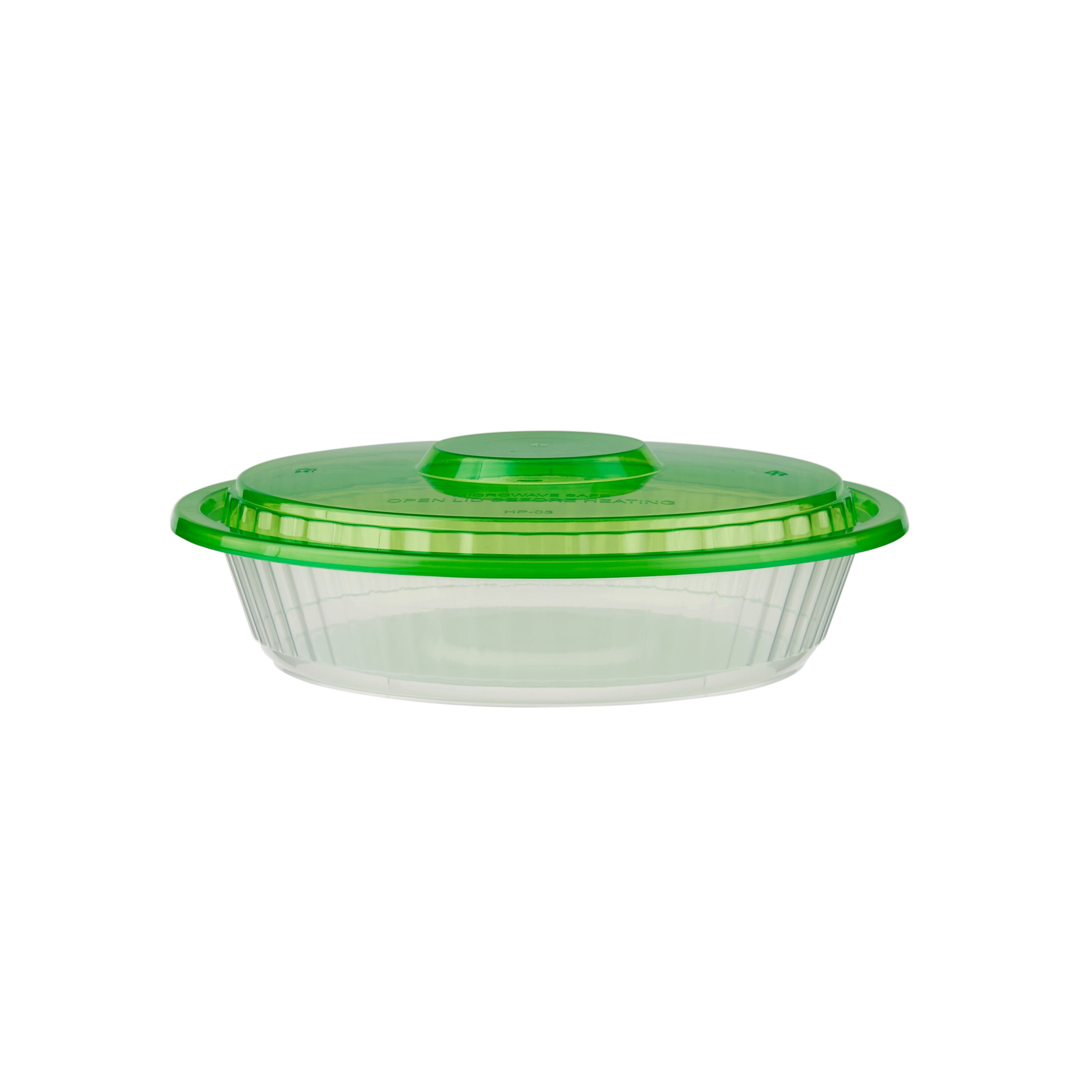 Clear Microwavable Round Container with color Lids