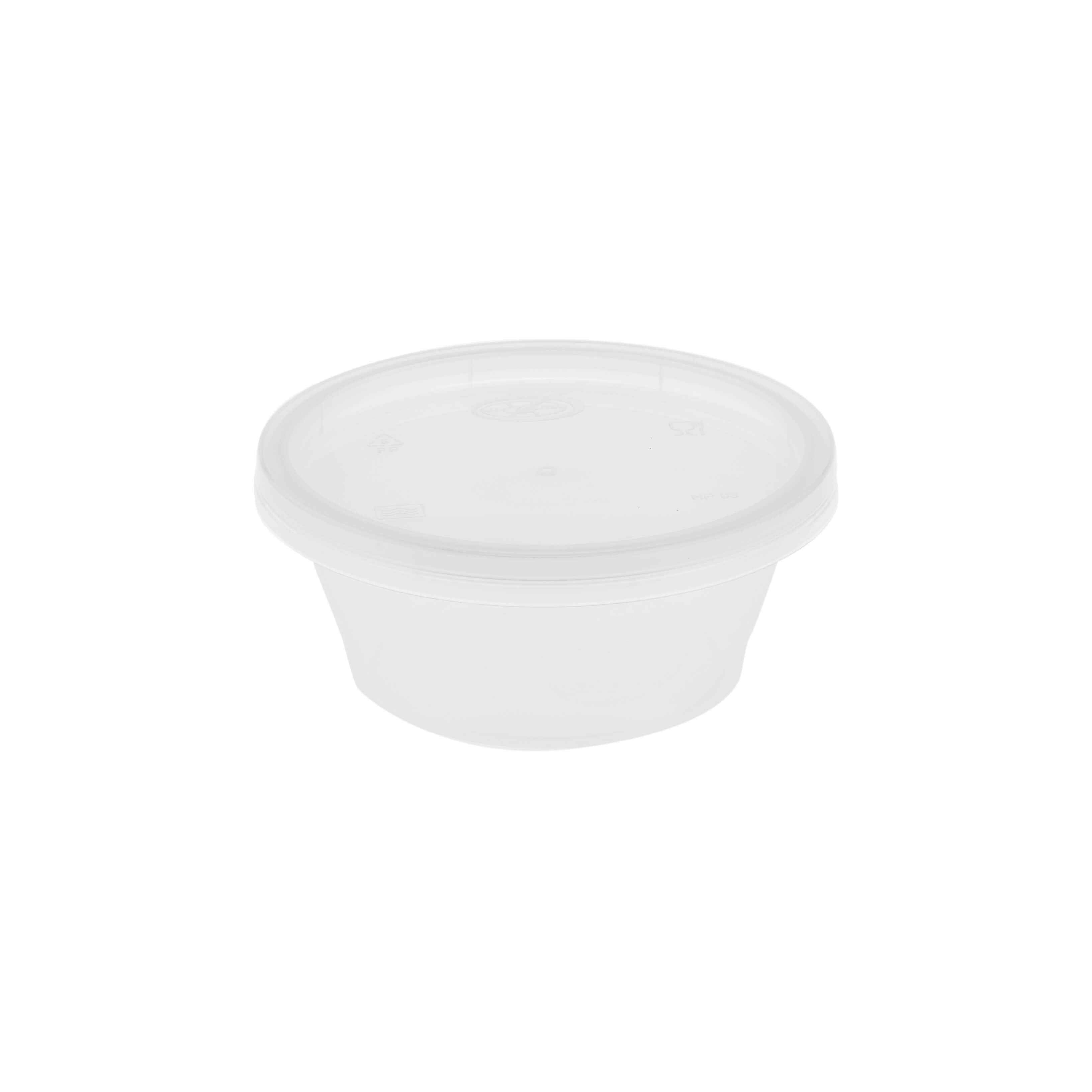 Clear Round Microwavable Portion Cup With Lid