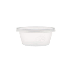 Clear Round Microwavable Portion Cup With Lid