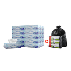 Soft N Cool Facial Tissue & Garbage Bag Combo pack
