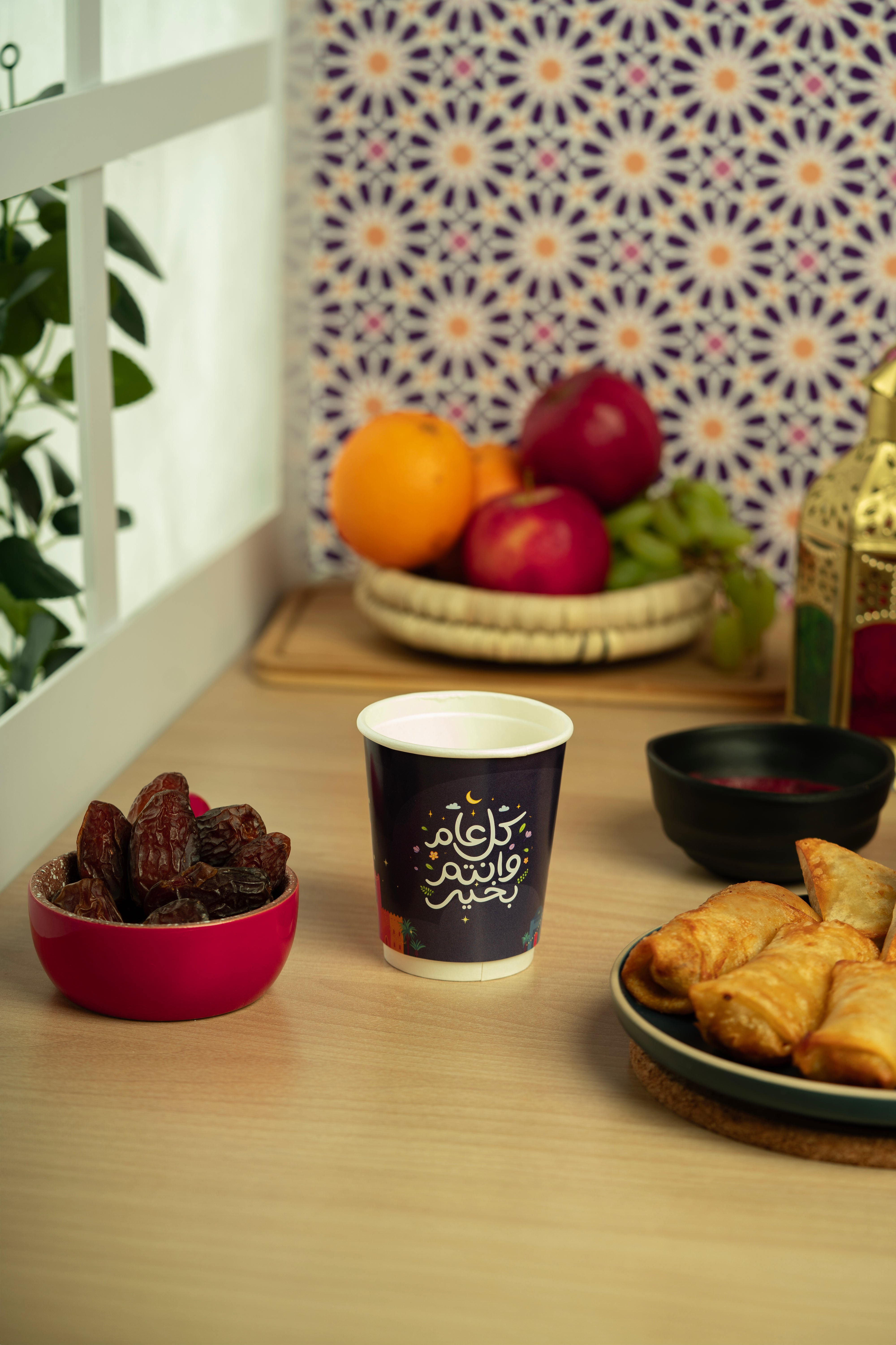 500 Pieces 8 Oz Limited Edition Ramadan Themed Double Wall Paper Cup