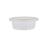1000 Pieces PP Corrugated White Curry Bowl With Lid