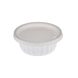 1000 Pieces PP Corrugated White Curry Bowl With Lid