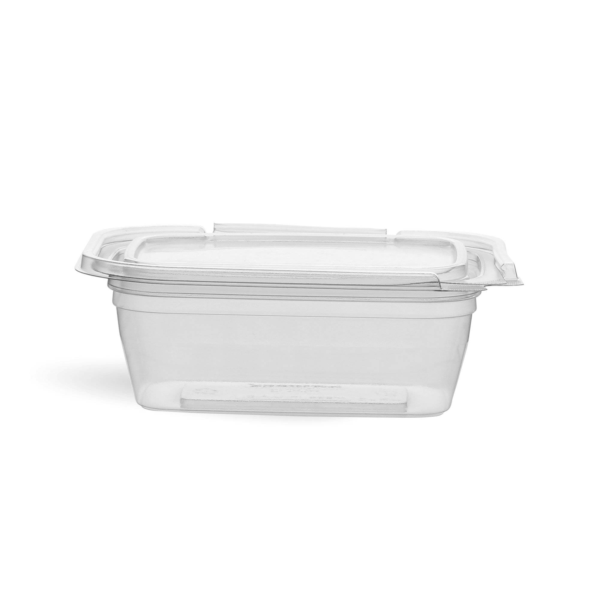  Hinged Square Deli Clear Pet Container