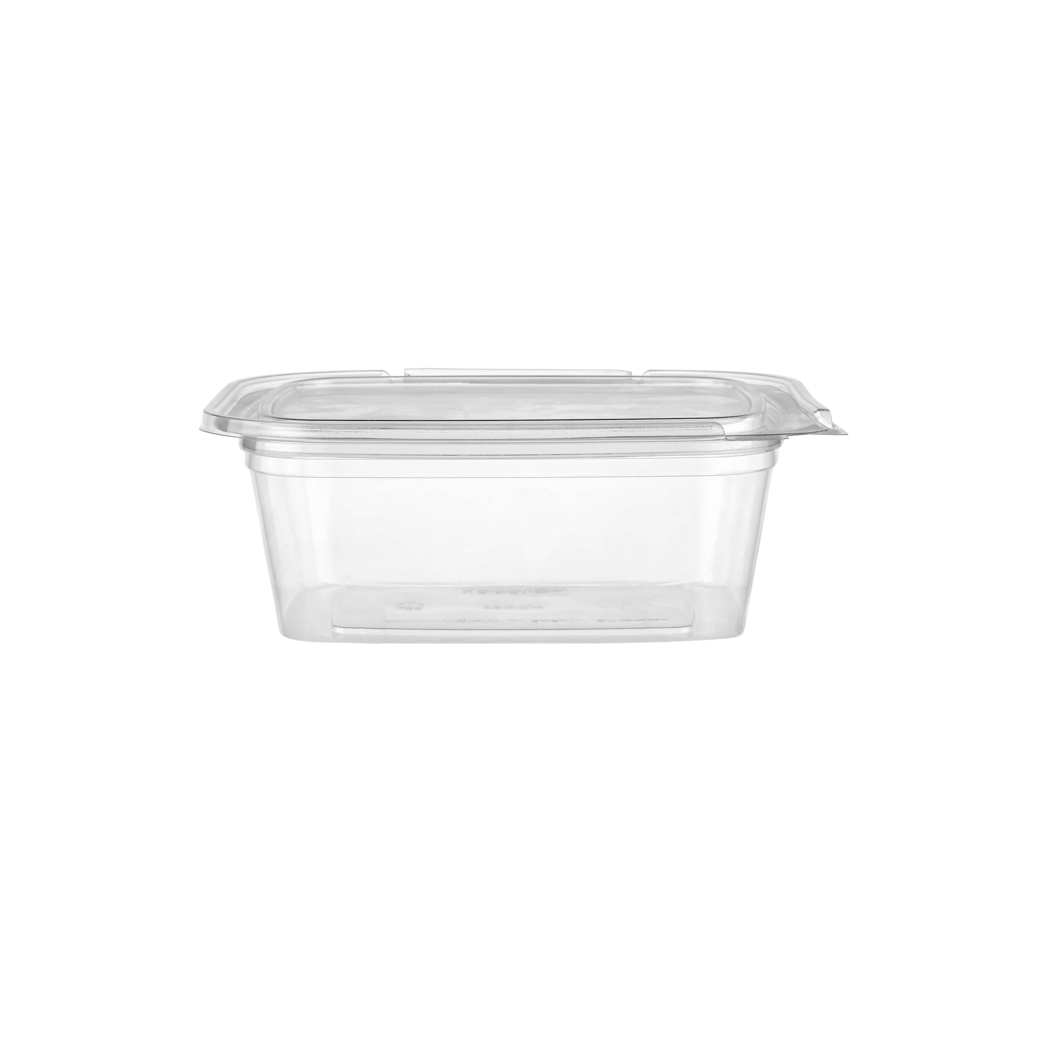32oz 200 Pieces Hinged Square Deli Clear Pet Container