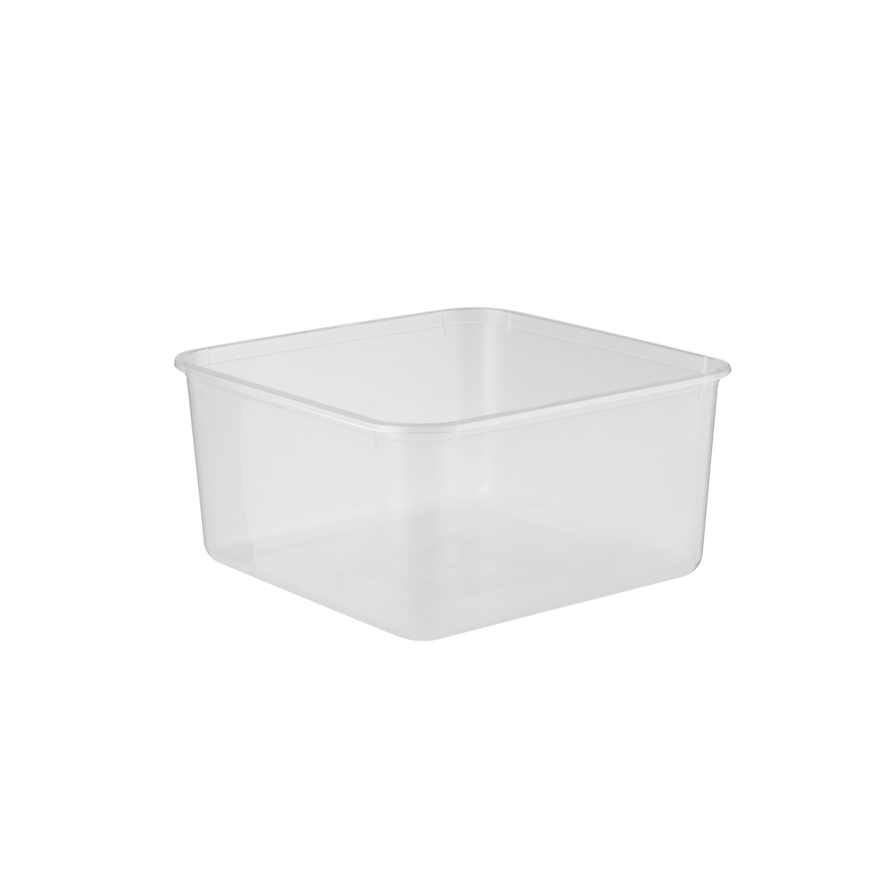 Clear Microwavable Rectangular Container with color Lids